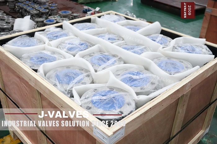 Ball Valve Marking, Packing and Export Documents Ball valves in seaworthy export packing with end protection at the J-VALVES warehouse