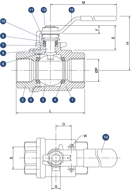 2pc ss ball valve factory china