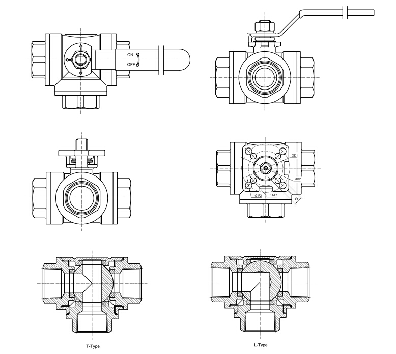 SS 3 WAY BALL VALVE MASONEILAN VALVE
