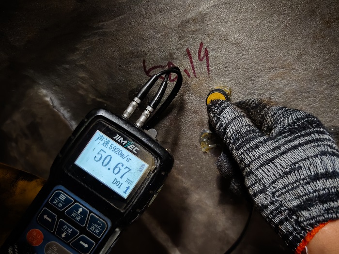Ball Valve Witness Inspection: ITP, TPIA and NDT Third-party inspector witnessing ball valve pressure test at the J-VALVES test bay