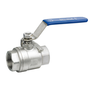 2PC Stainless Steel Full Port Screwed Floating Ball Valve