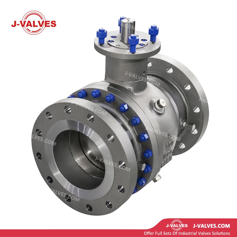 ANSI 300LB 2 Piece Carbon Steel Flange TOP Trunnion Mounted Ball Valve