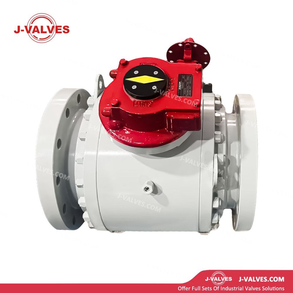 3PC Flanged Trunnion Mounted Ball Valve With Turbine