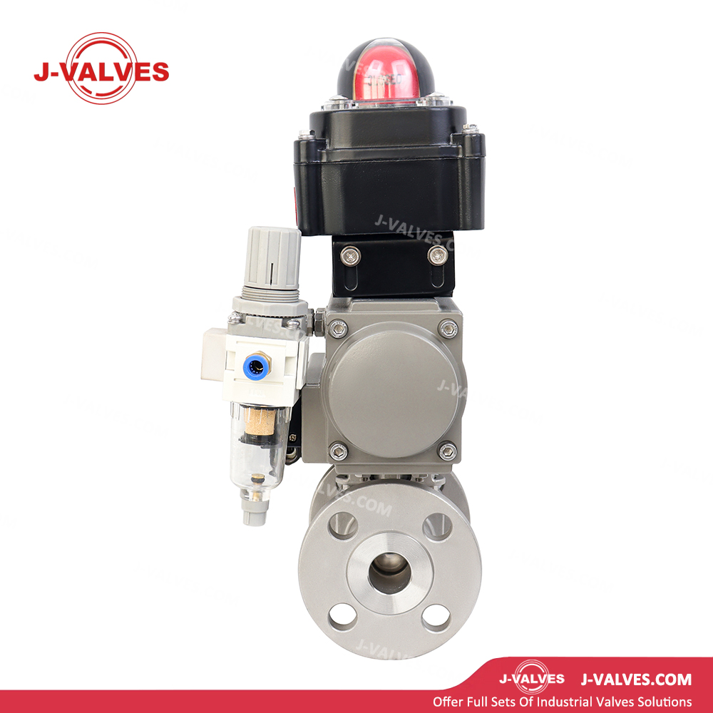 1"150LB CF8 Pneumatic Flanged Floating Ball Valve