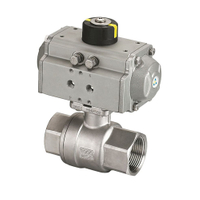 2PC Stainless Steel Full Port Floating Ball Valve with Pneumatic Actuator