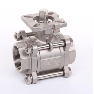 3PC Floating Stainless Steel Ball Valve with ISO5211 Direct Mounting Pad