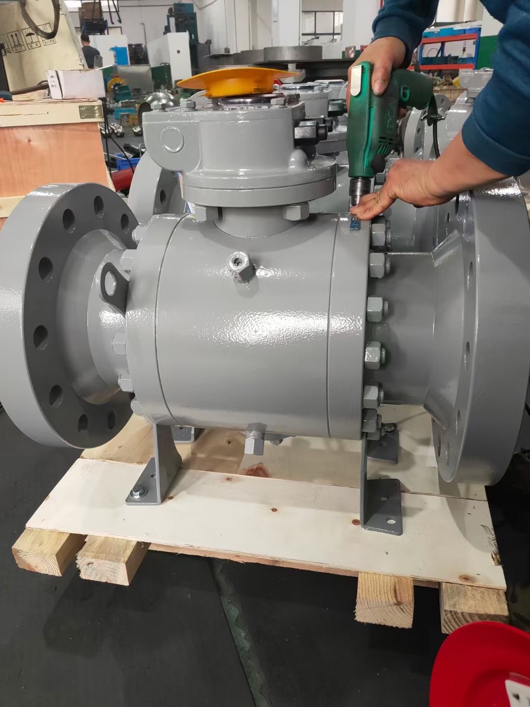 stainless steel trunnion type ball valve