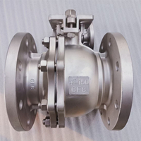 API608 Direct Mounting Pad 2PC Floating A351 CF8 Flange Ball Valve 150LB 4'' 