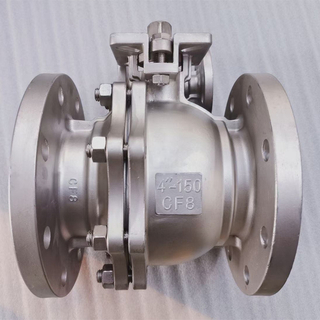 API608 Direct Mounting Pad 2PC Floating A351 CF8 Flange Ball Valve 150LB 4'' 