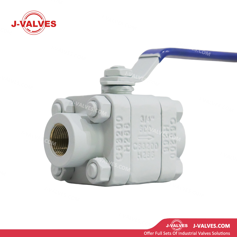 3/4" 600LB C63200 High Pressure Ball Valve, Nickel Aluminum Bronze, Three Piece Body