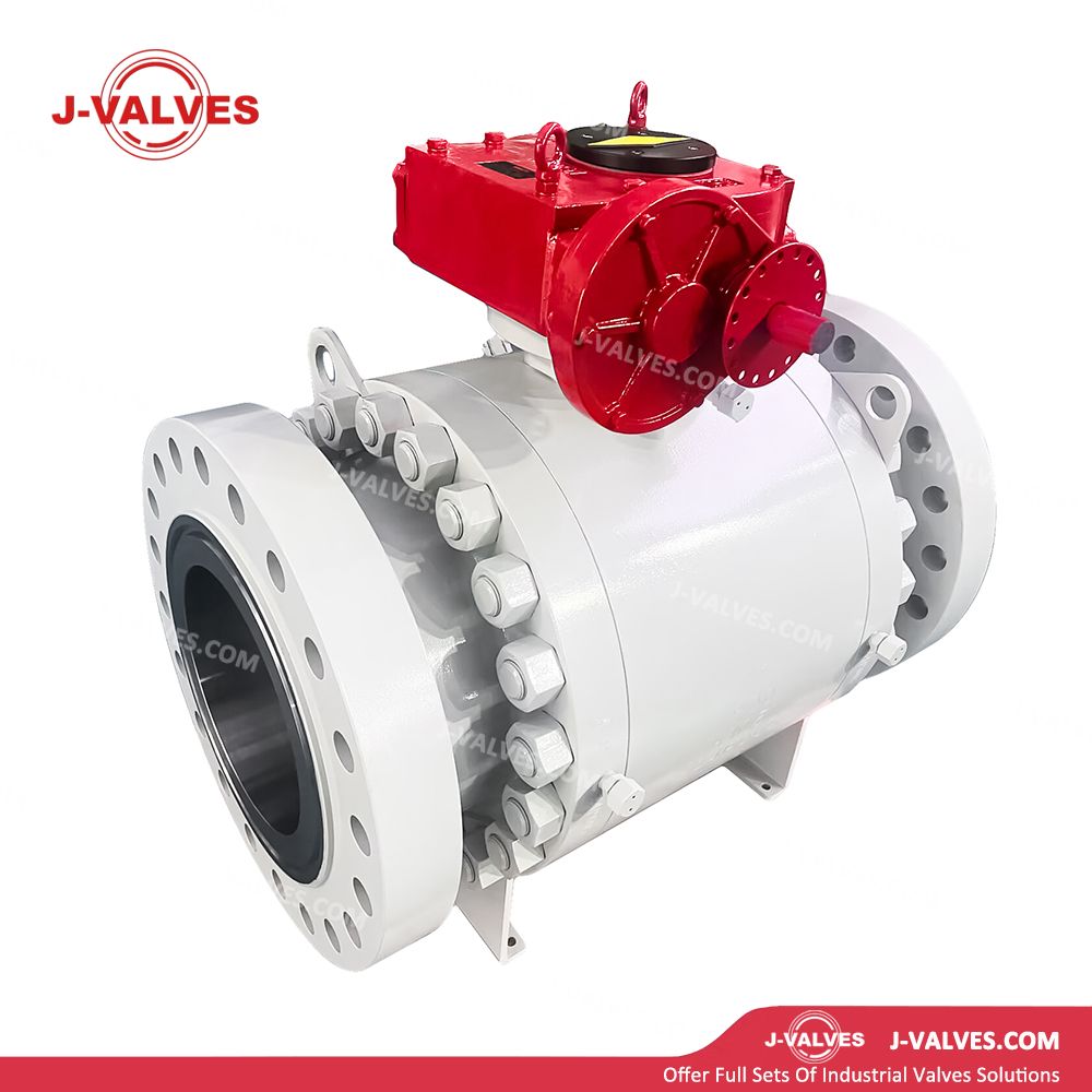 3PC Flanged Trunnion Mounted Ball Valve With Turbine