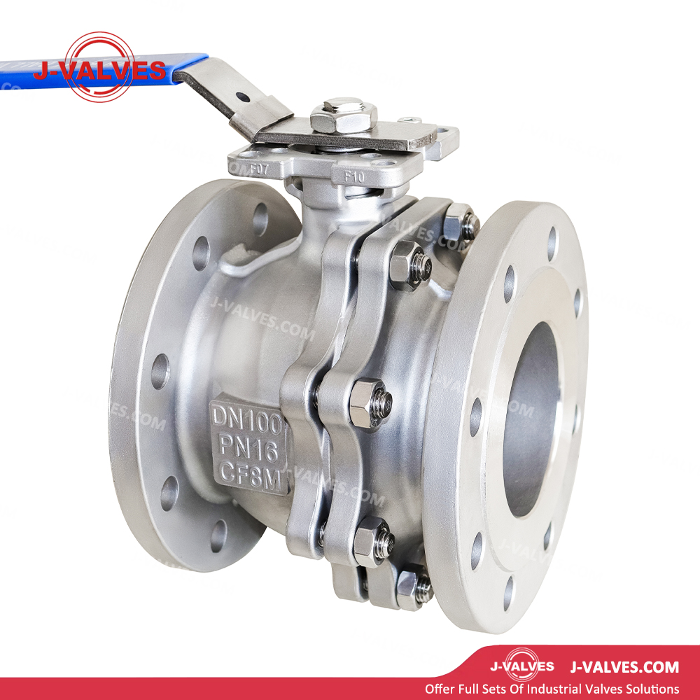 DN100 PN16 CF8M Two Piece Floating Ball Valve