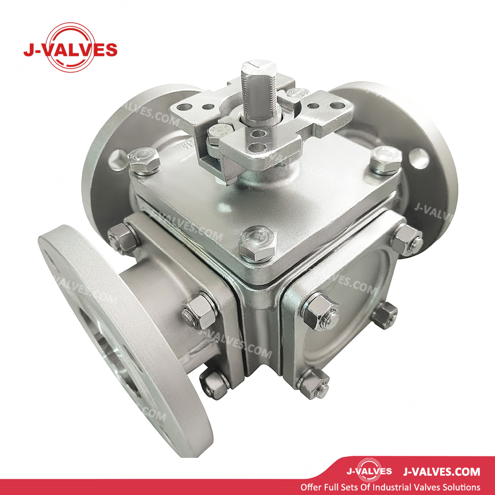 American Standard Three Way High Platform Flange Ball Valve