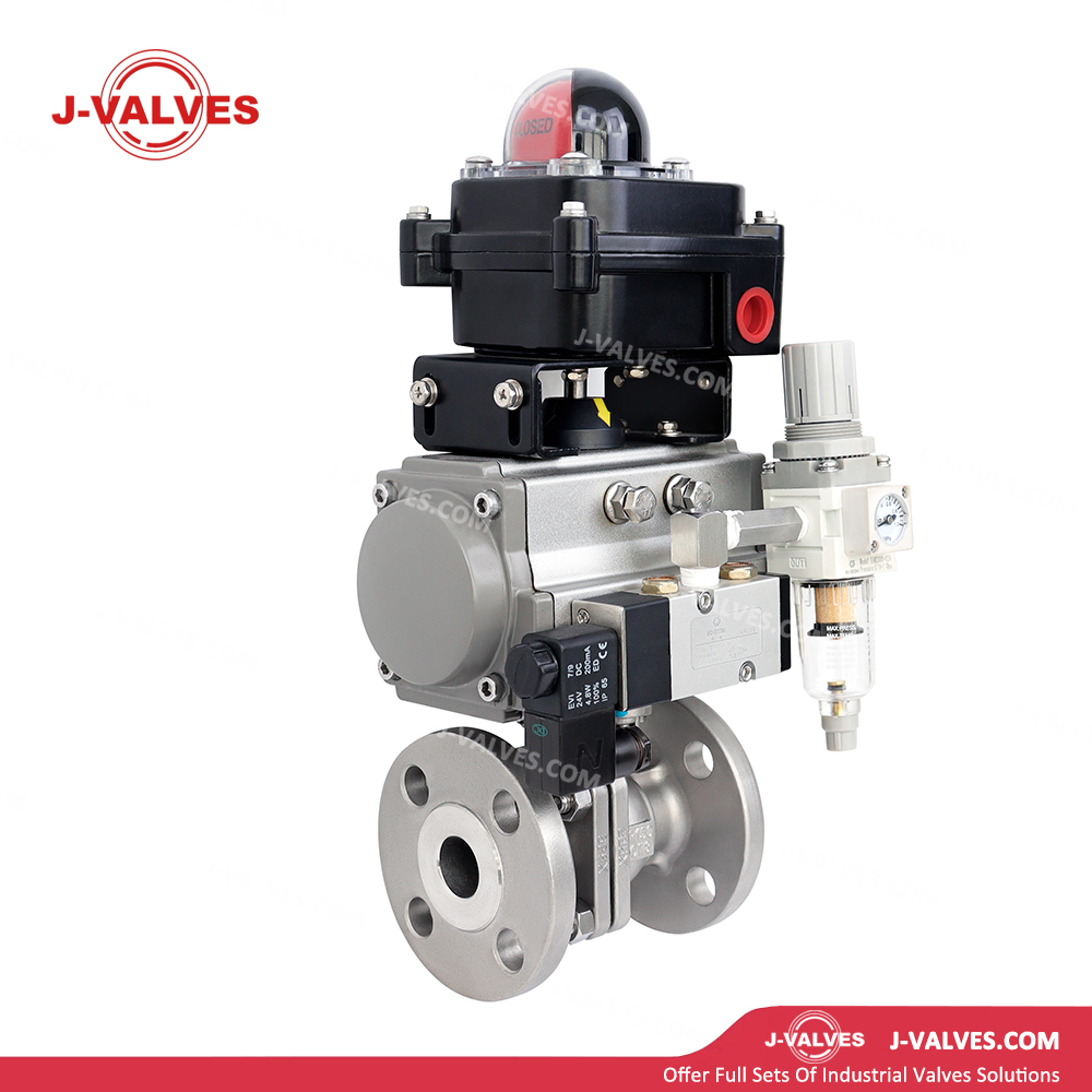 1"150LB CF8 Pneumatic Flanged Floating Ball Valve