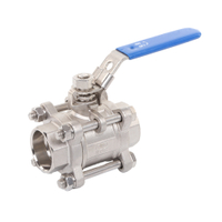 Socket Welded 3PC Stainless Steel A351 CF8/CF8M Floating 1000PSI Floating Ball Valve