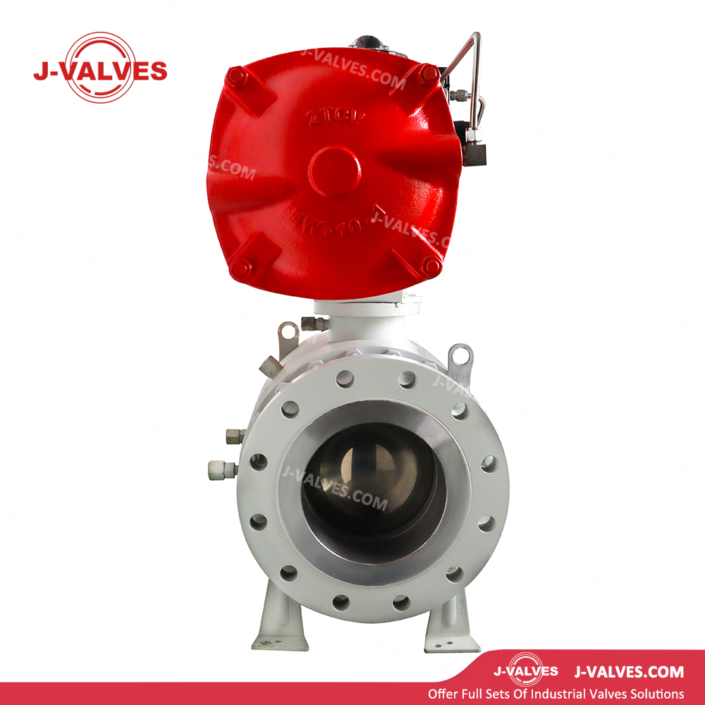 Scotch Yoke Pneumatic Trunnion Ball Valve Anti Static Function