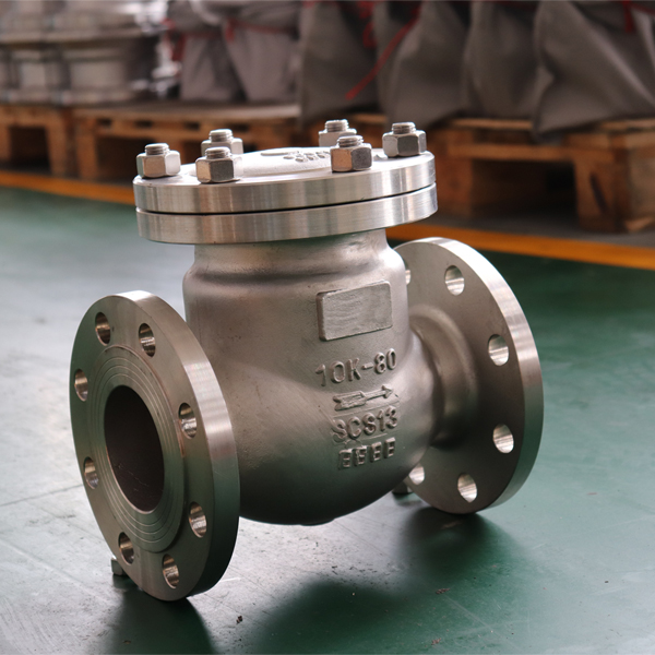Stainless Steel JIS standard 10K SCS13 Swing type Flange Check Valve for Insonesia