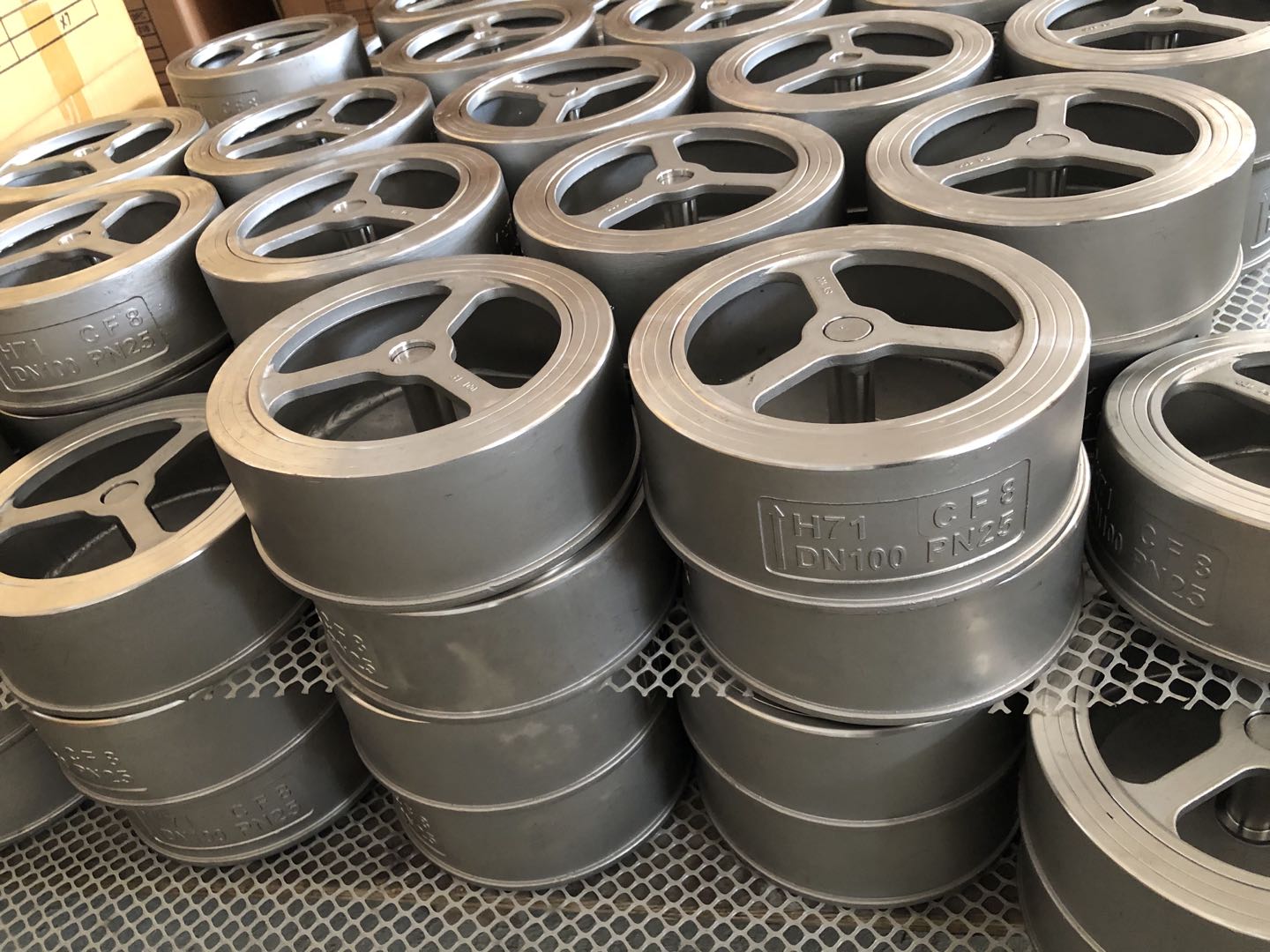 stainless steel spring return wafer check valve