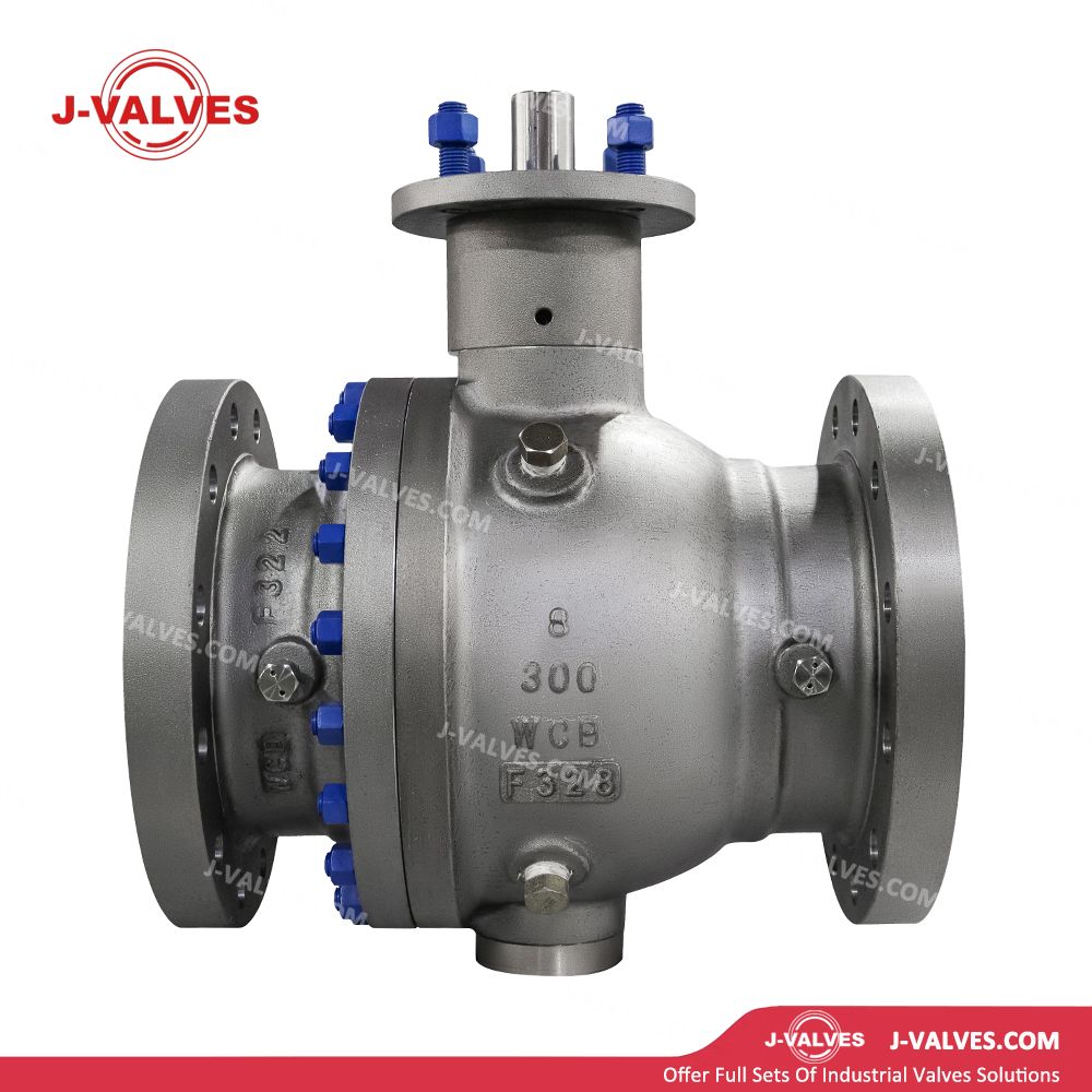 ANSI 2PC Carbon Steel Top Flange Trunnion Mounted Ball Valve