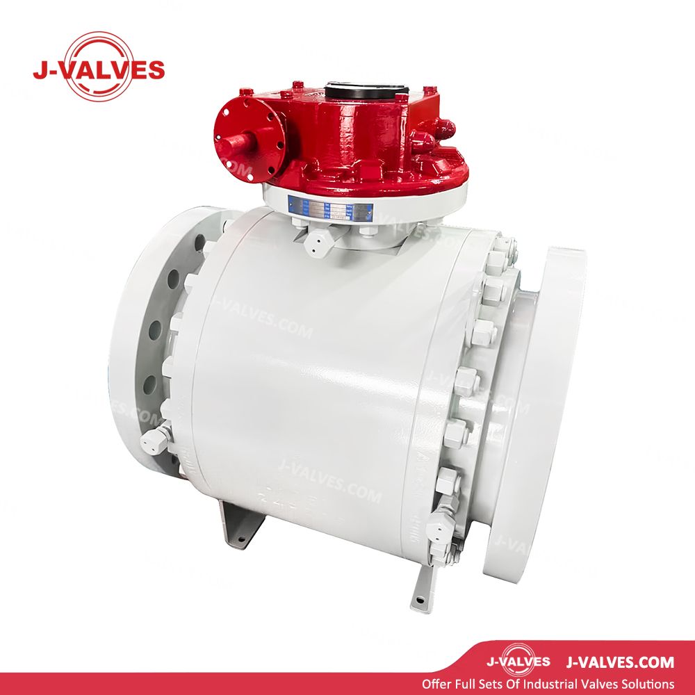 3PC Flanged Trunnion Mounted Ball Valve With Turbine