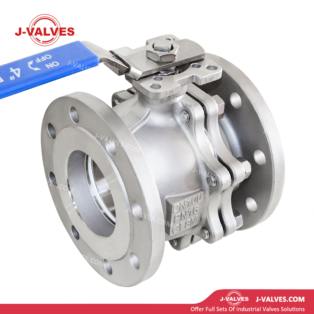 DN100 PN16 CF8M Two Piece Floating Ball Valve