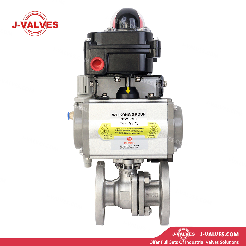 1"150LB CF8 Pneumatic Flanged Floating Ball Valve
