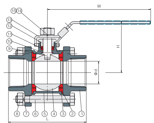 3pc stainless steel ball vave- masoneilan valve