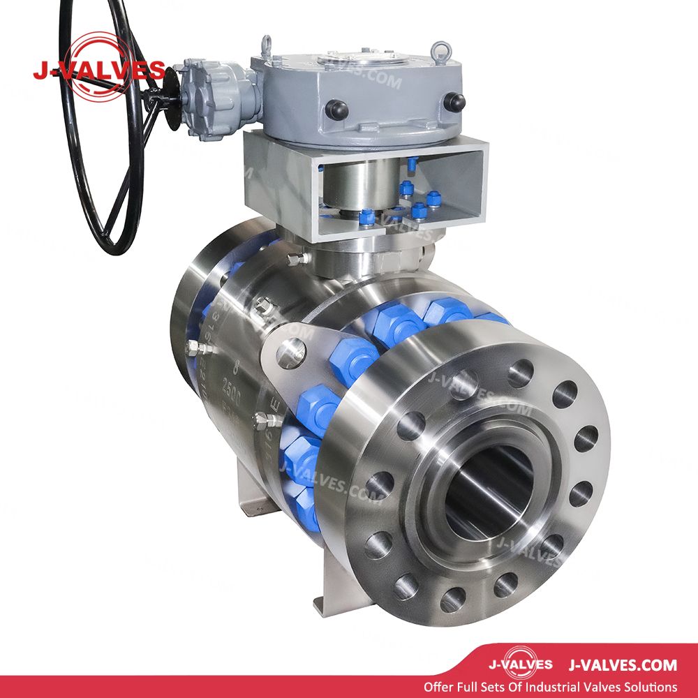 ANSI F316 Stainless Steel Flanged Trunnion Mounted Ball Valve