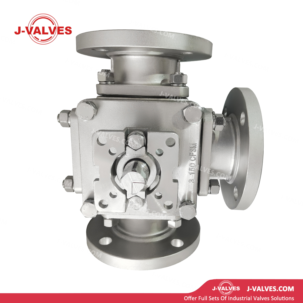 Three Way Flanged Floating Ball Valve