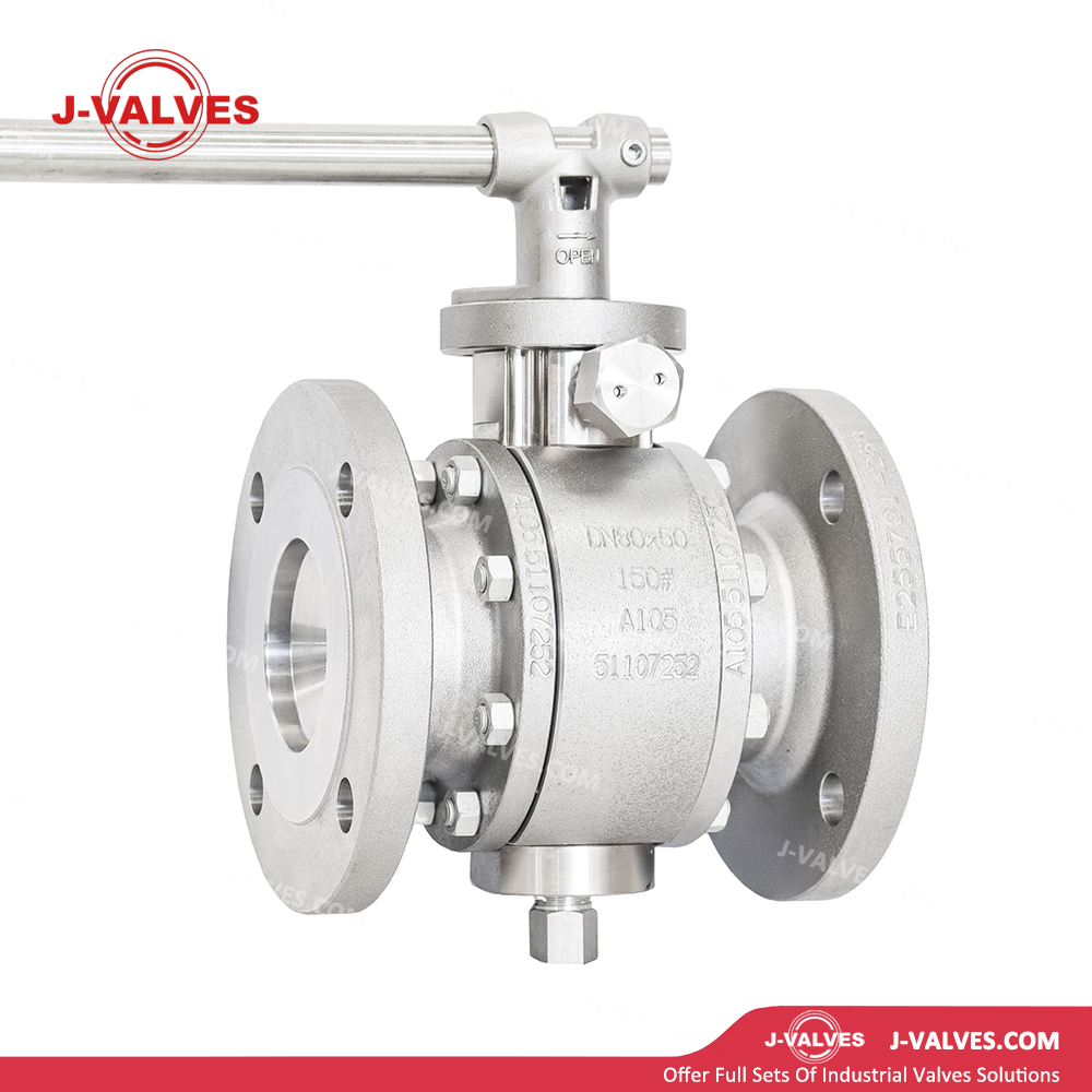 DN80x50 150LB A105 Three Piece Extended Stem Floating Ball Valve