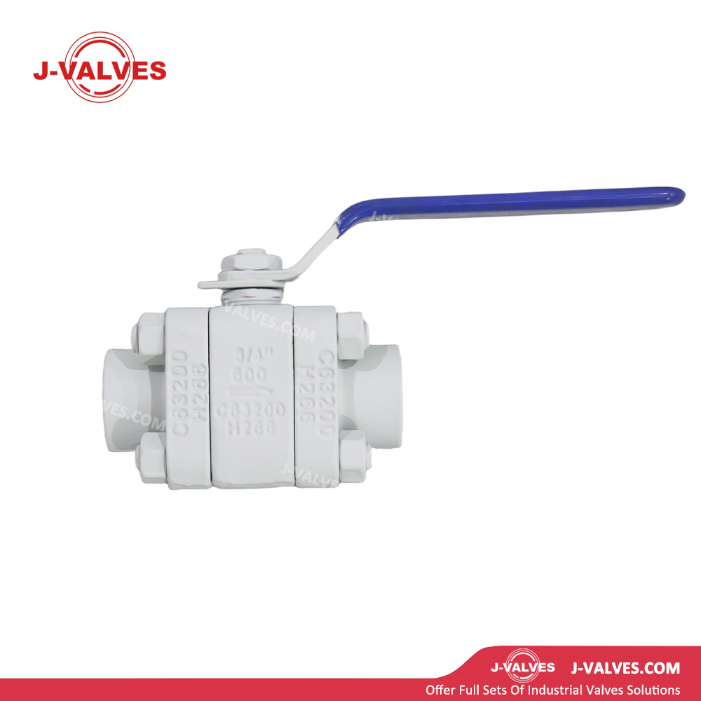 3/4" 600LB C63200 High Pressure Ball Valve, Nickel Aluminum Bronze, Three Piece Body