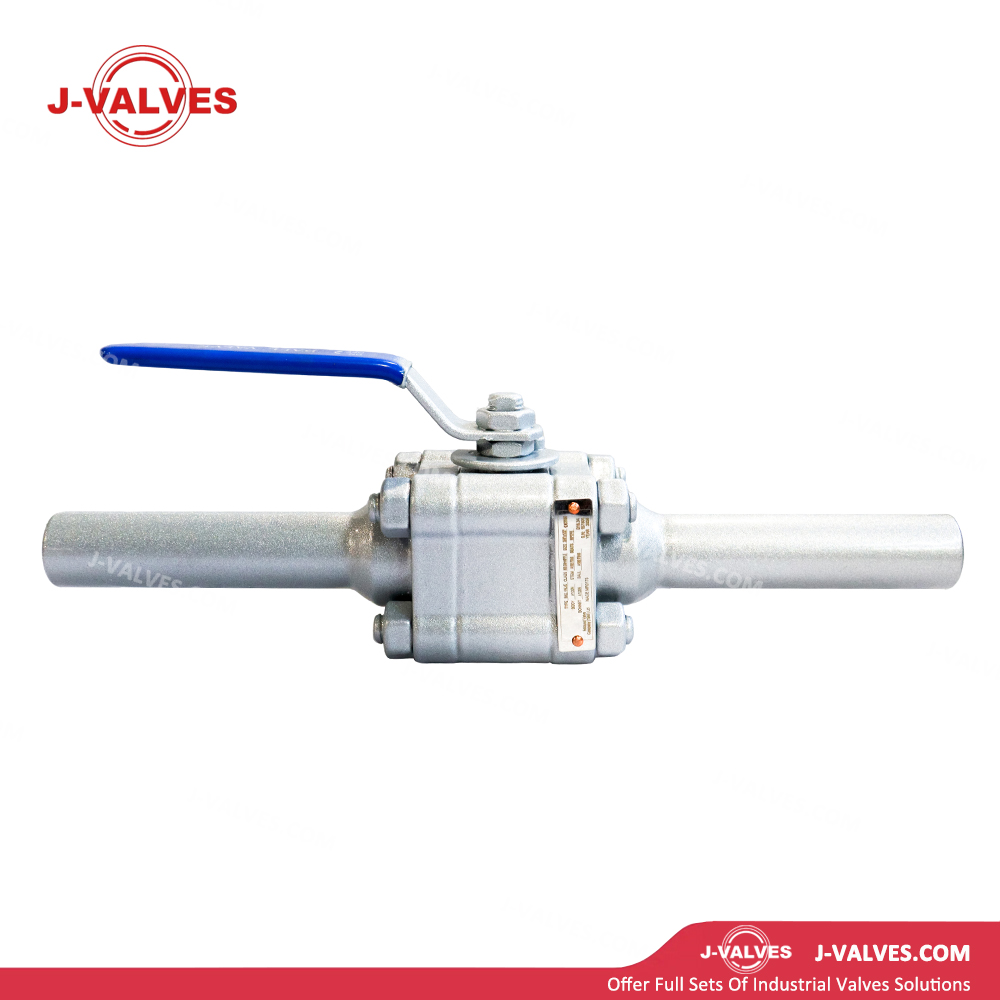 0.75x0.5"800LB A105N Three Piece Extended Floating Ball Valve at Both Ends