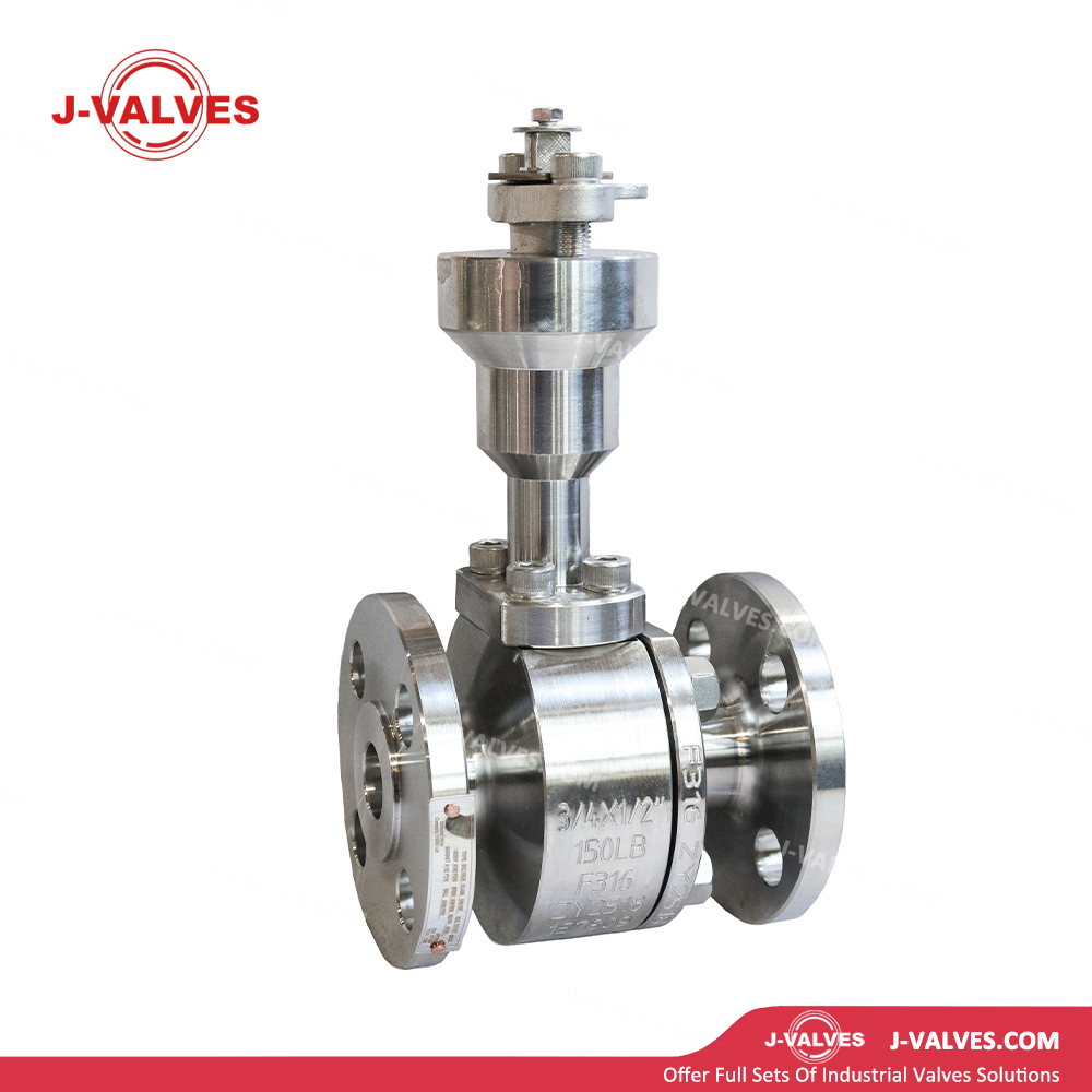0.75x0.5"150LB Two Piece Stainless Steel Extended Stem Floating Ball Valve