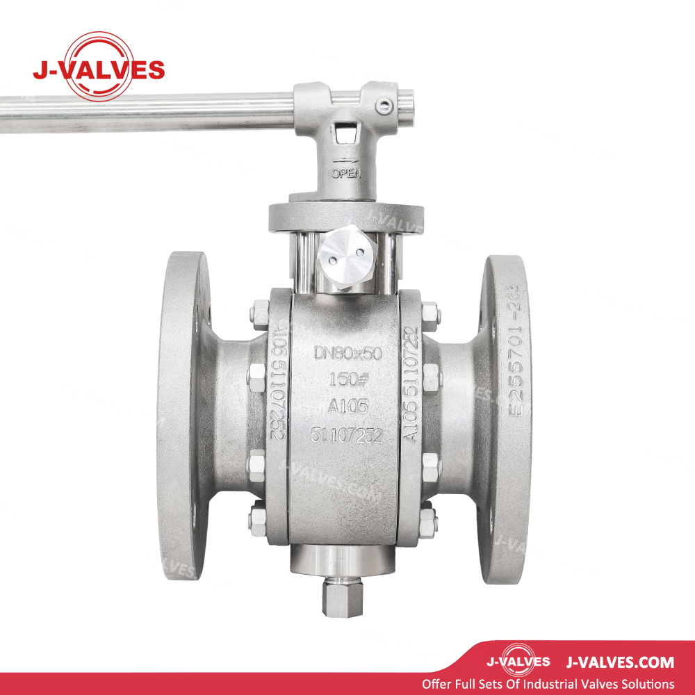 DN80x50 150LB A105 Three Piece Extended Stem Floating Ball Valve