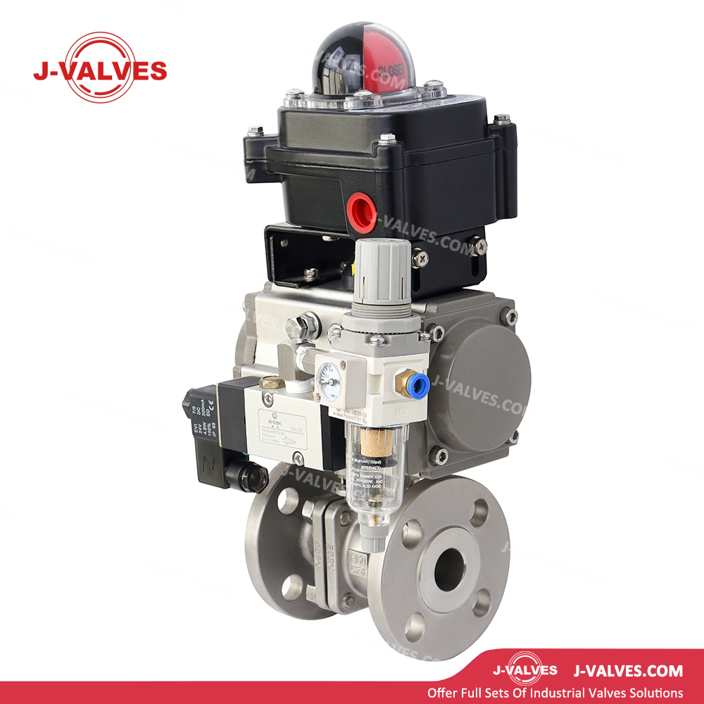 1"150LB CF8 Pneumatic Flanged Floating Ball Valve