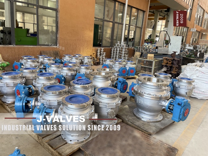 Worm Gear Trunnion Mounted Flange Ball Valve 12'' 14'' 16'' Stainless Steel 150LB A351 CF8