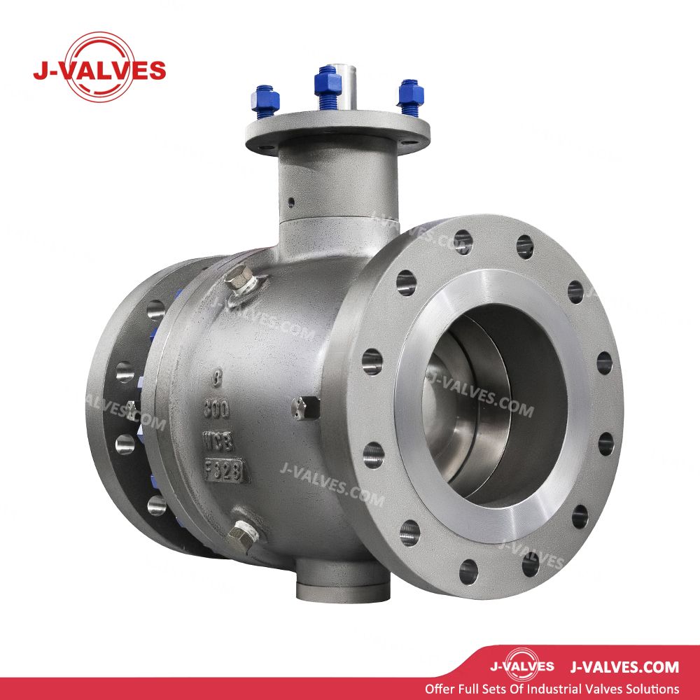 ANSI 2PC Carbon Steel Top Flange Trunnion Mounted Ball Valve