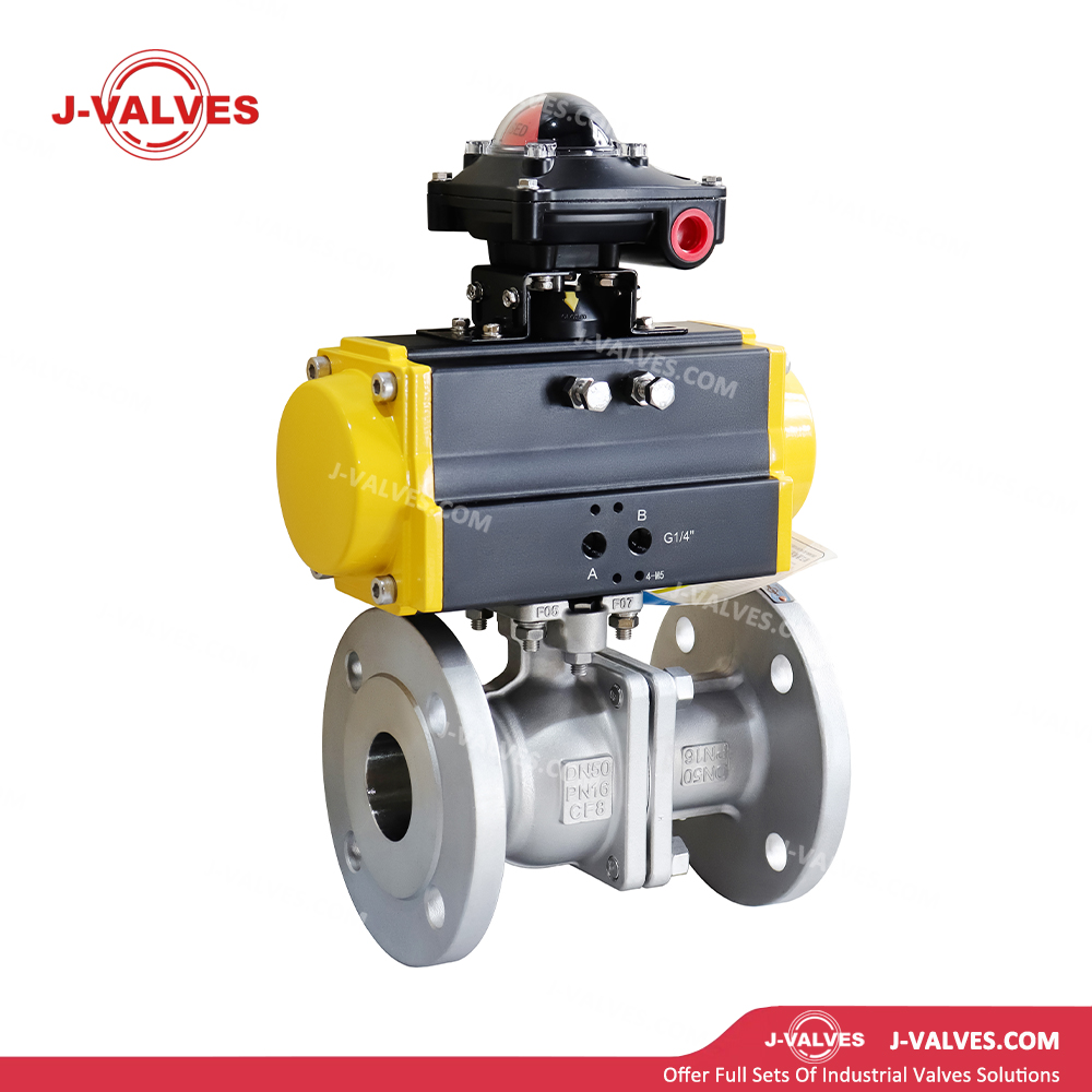 DN50 PN18 CF8 Pneumatic Floating Ball Valve