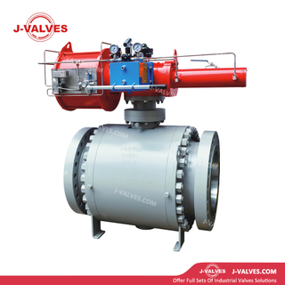 DN500 600LB Pneumatic Forged Steel Flange Trunnion Ball Valve