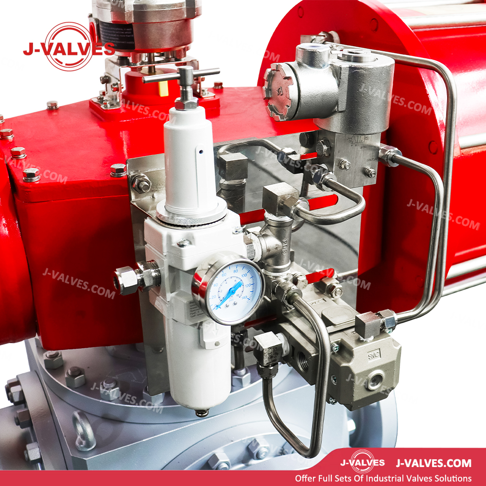 Four Way Floating Ball Valve with Pneumatic Actuator