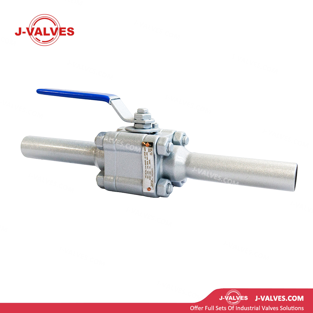 0.75x0.5"800LB A105N Three Piece Extended Floating Ball Valve at Both Ends