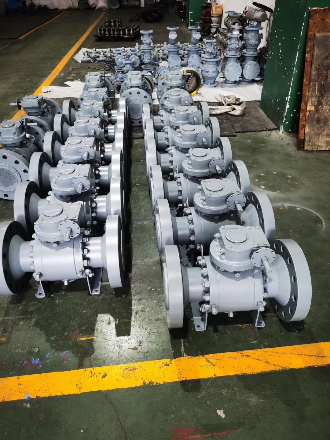 forged steel flange trunnion type ball valve