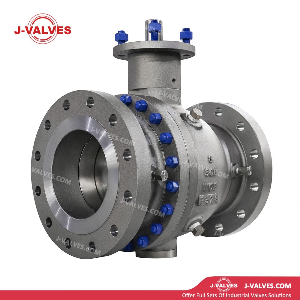 ANSI 300LB 2 Piece Carbon Steel Flange TOP Trunnion Mounted Ball Valve