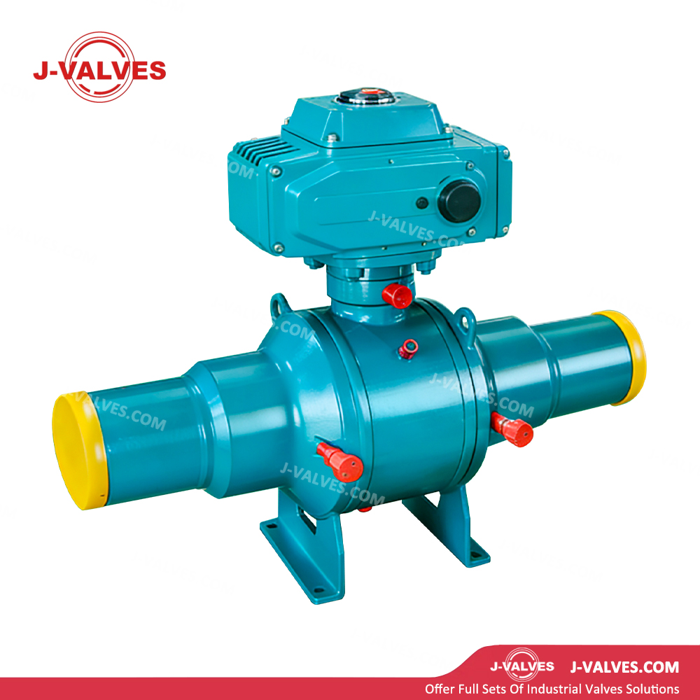 Industrial Electric Fully Welded Ball Valve Remote Control Automated Pipeline Valve