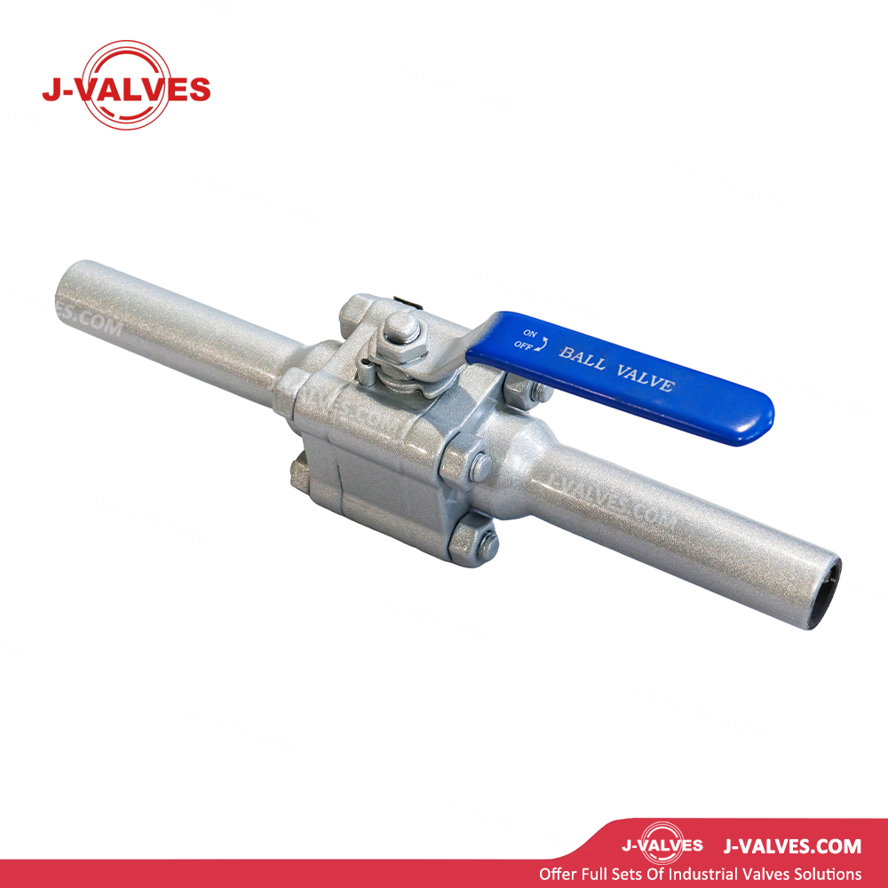 0.75x0.5"800LB A105N Three Piece Extended Floating Ball Valve at Both Ends
