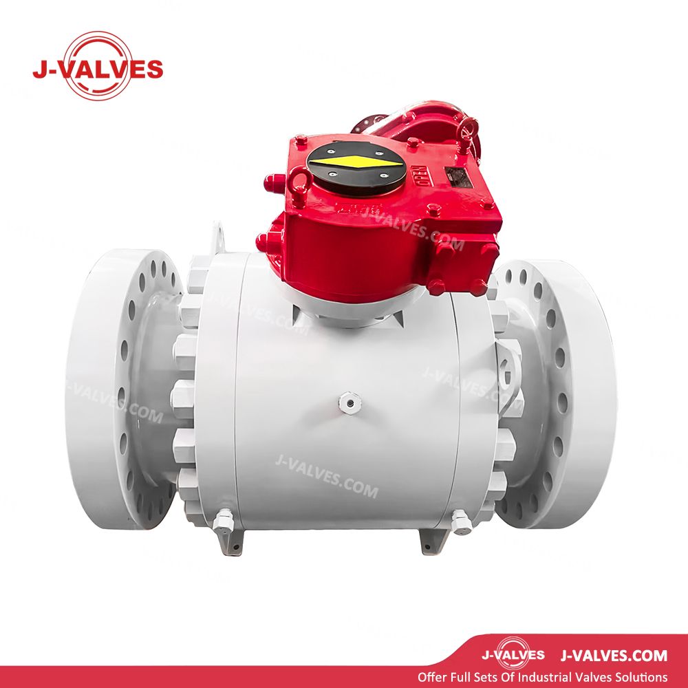 3PC Flanged Trunnion Mounted Ball Valve With Turbine