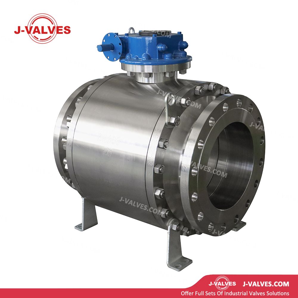 CF8M Three Piece Stainless Steel Flange Trunnion Mounted Ball Valve