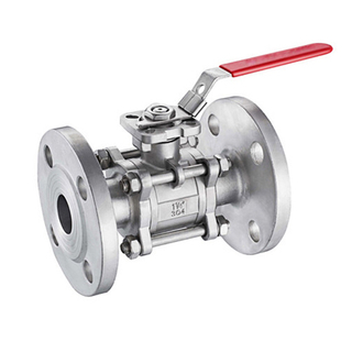DIN 3PC Stainless Steel Floating Flange Ball Valve with ISO5211 Mounting Pad