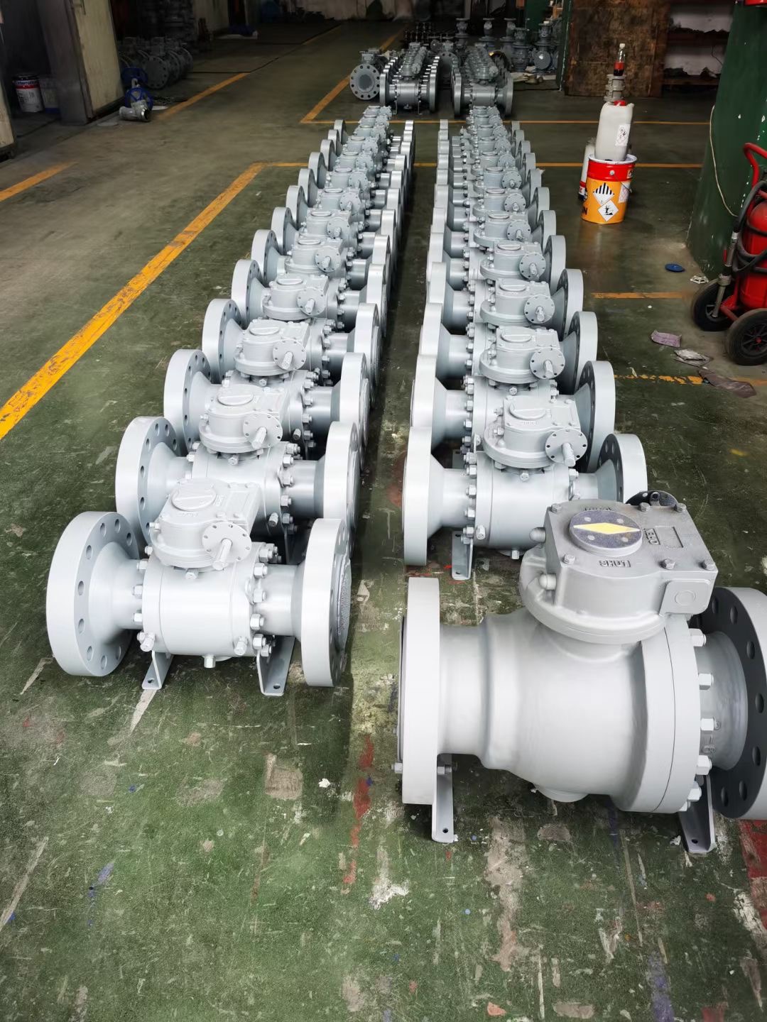 forged steel flange trunnion mounted ball valve