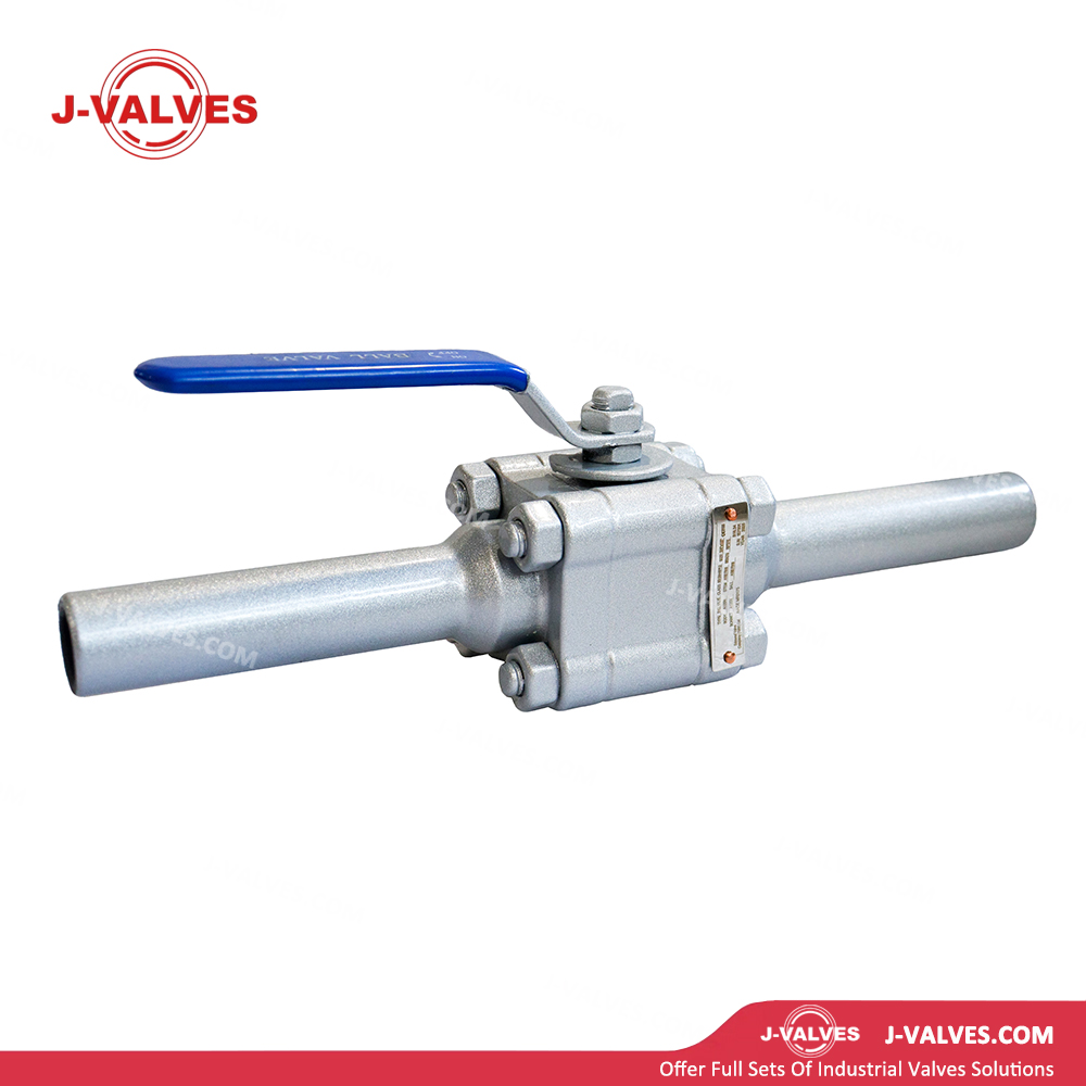 0.75x0.5"800LB A105N Three Piece Extended Floating Ball Valve at Both Ends